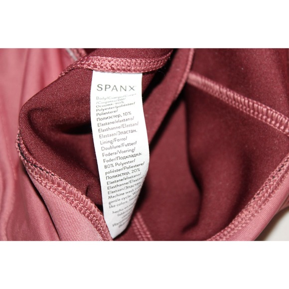 Spanx Faux Suede High Waisted Leggings Womens Small Rich Rose New NWT - Picture 3 of 10